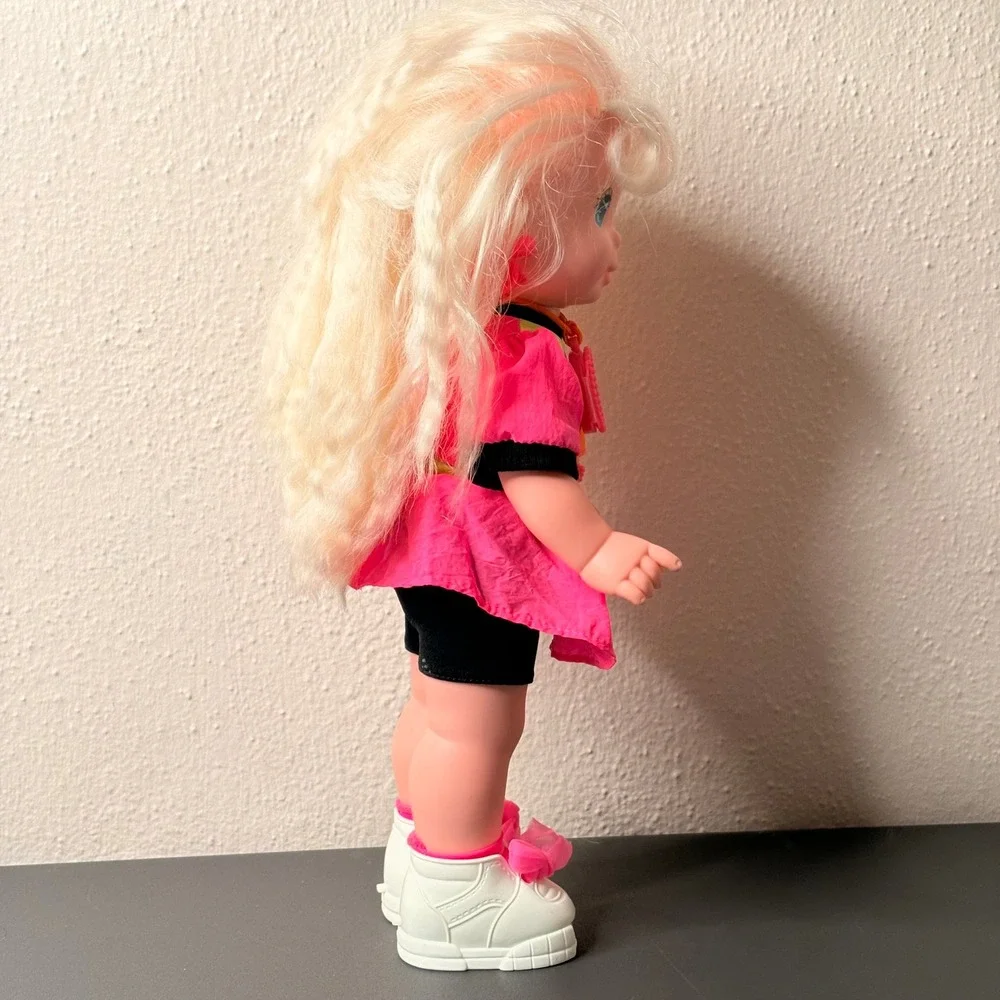 Shushybye Doll Kids 12in Pink Excellent Vintage Neon Outfit Crimped Hair